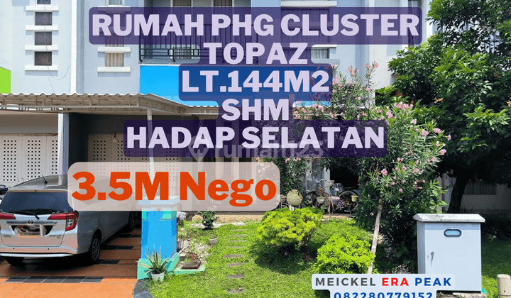 Bisa Kpr Dijual Rumah Phg Cluater Topaz, Lt.144m2, SHM 1