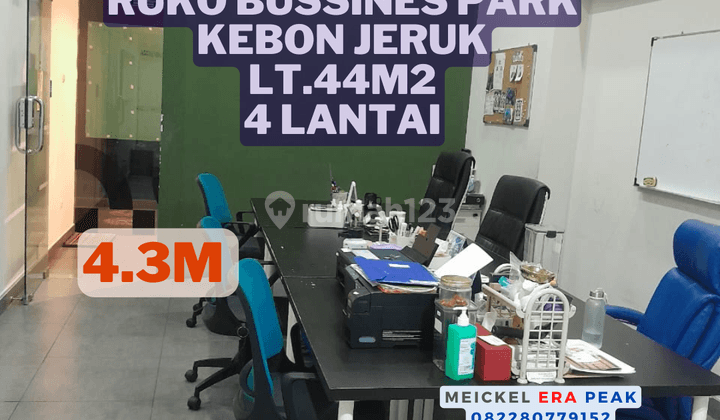 Lokasi Strategis Dijual Ruko Bussiness Park Kebon Jeruk, Lt.44m2, 4 Lantai 1