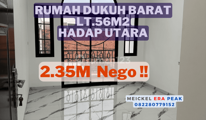 Lokasi Strategis! DIJUAL Rumah di Dukuh Barat, Lt.56m2, 3 lantai 1