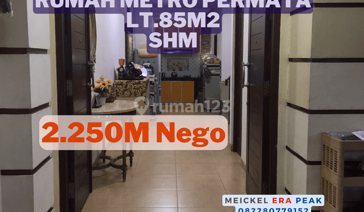 Bisa Kpr Dijual Rumah Metro Permata, Lt.85m2, SHM 1