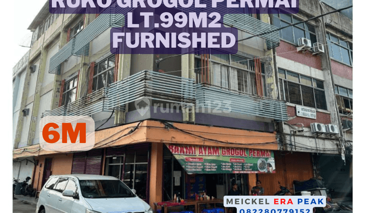 Lokasi Strategis Dijual Ruko Grogol, Permai, Lt.99m2, Furnished 1