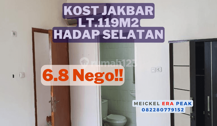 Lokasi Strategis Dijual Kost di Jakbar, Lt.119m2, Hadap Selatan 1