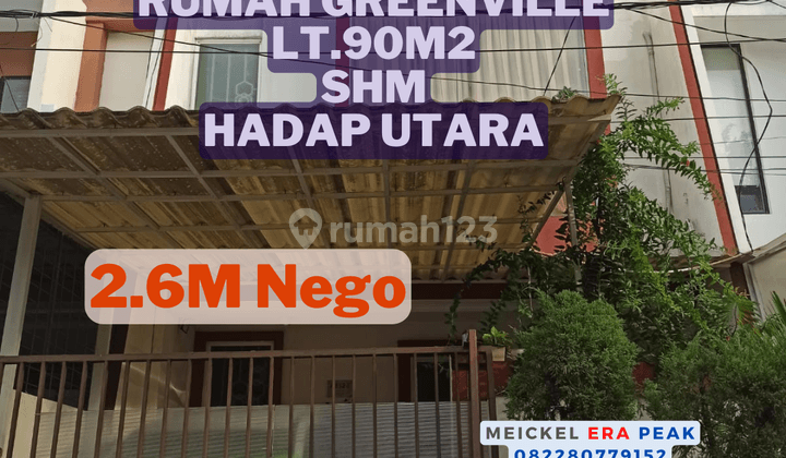 Bisa Kpr Dijual Rumah Greenville, Lt.90m2, Shm, Hadap Utara 1