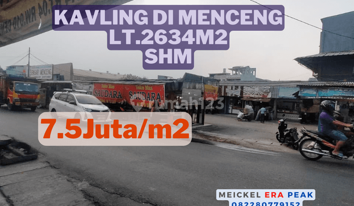 Lokasi Strategis Dijual Kavling Menceng, Lt.2634m2, SHM 1