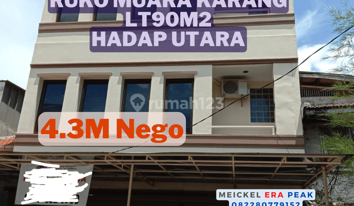 Lokasi Strategis Dijual Ruko Muara Karang, Lt.90m2, Shm, Hadap Utara 1