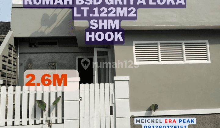 Best Price Dijual Rumah Bsd Griya Loka, Lt.122m2, Shm, Hoek 1