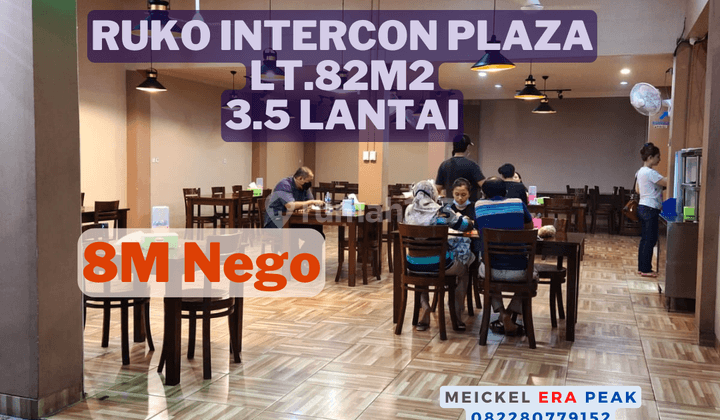 Lokasi Startegis Dijual Ruko Komplek Intercon Plaza, Lt.82m2, 3.5 Lantai 1