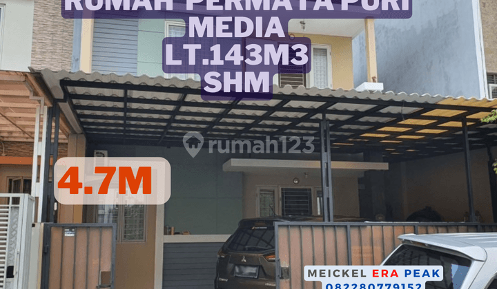 Bisa Kpr Dijual Rumah Puri Media, Lt.143m2, Shm, Hadap Timur 1