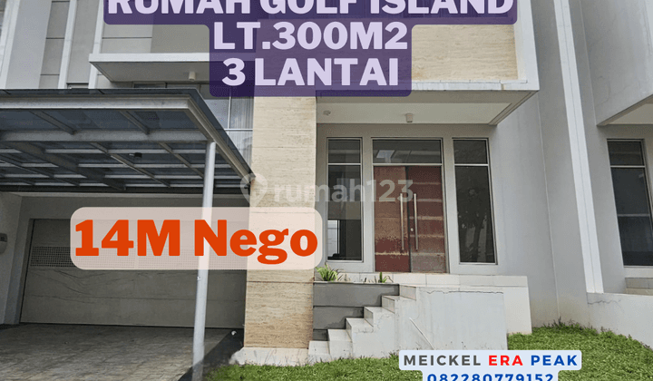 Best Price Dijual Rumah Golf Island Mahogany, Lt.300m2, Hadap Selatan 1