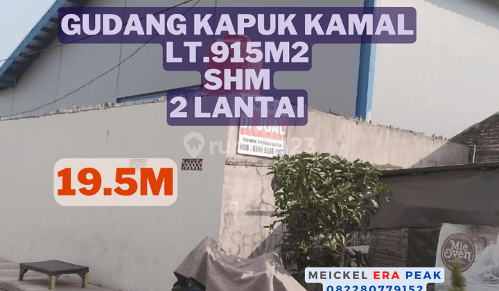 Lokasi Strategis Dijual Gudang Kapuk Kamal, Lt.915m2, SHM 1