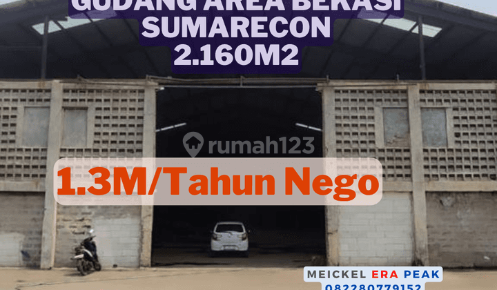 Lokasi Strategis Disewa Gudang Area Bekasi Sumarecon, 2.160m2, Container 40ft 1