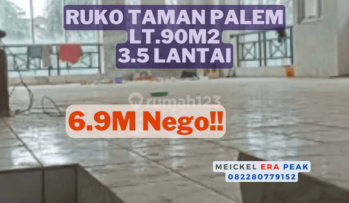 Lokasi Strategis Dijual Ruko di Taman Palem, Lt.90m2, Hoek 1