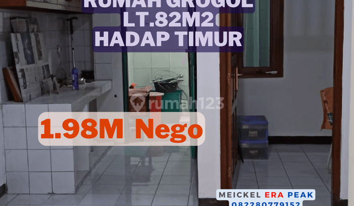 Harus Terjual Dijual Rumah di Grogol, Lt.82m2, Hadap Timur 1