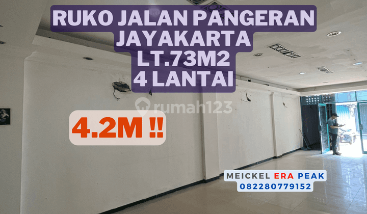 Lokasi Startegis Dijual Ruko Jl. Pangeran Jayakarta, Lt.73m2, 4 Lantai 1