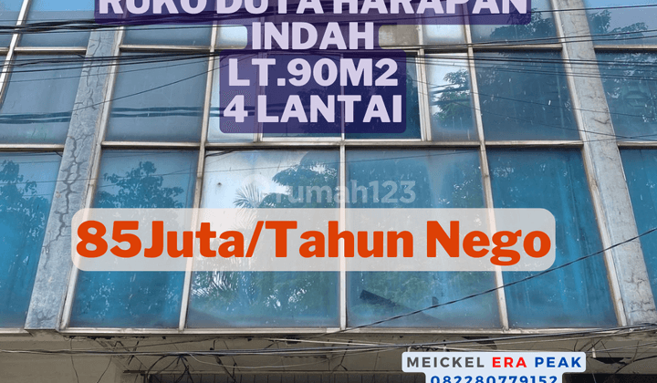 Lokasi Strategis Disewa Ruko Duta Harapan Indah, Lt.90m2, 4 Lantai 1