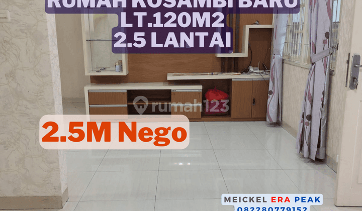 Harus Terjual Dijual Rumah Kosambi Baru, Lt.120m2, 2.5 Lantai 1