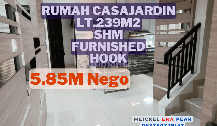 Bisa Kpr Dijual Rumah Casajardin Lt.239m2, Shm, Furnished 1