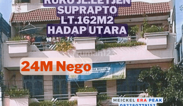 Lokasi Strategis Dijual Ruko Jl.letjen Suprapto, Lt.162m2, Hadap Utara 1