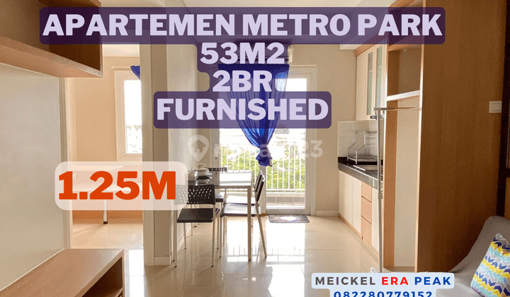 Nego Sampai Deal Dijual Apartemen Metro Park, Uk.53m2, 2 Br, Furnished 1