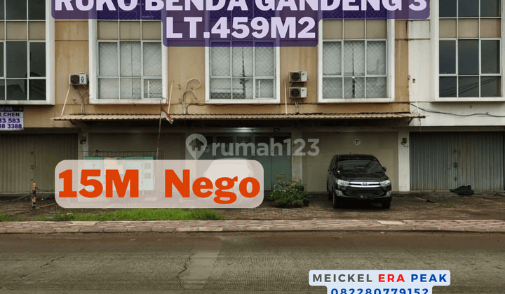 Nego Sampai Deal Dijual Ruko Benda Gandeng 3, Lt.459m2, 3 Lantai 1