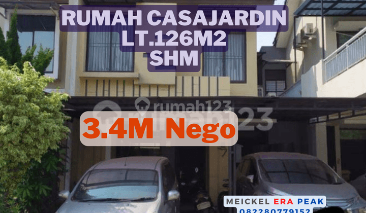 Bisa Kpr Dijual Rumah Casajardin, Lt.126m2, SHM 1