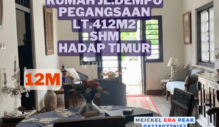 Lokasi Startegis Dijual Rumah Jl.dempo Pegangsaan, Lt.412m2, Shm, Hadap Timur 1