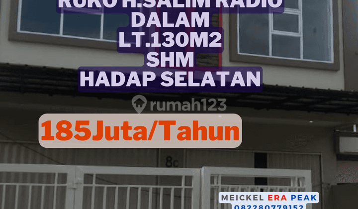 Lokasi Strategis disewa Ruko H. Salim Radio Dalam, Lt.130m2, Hadap Selatan 1