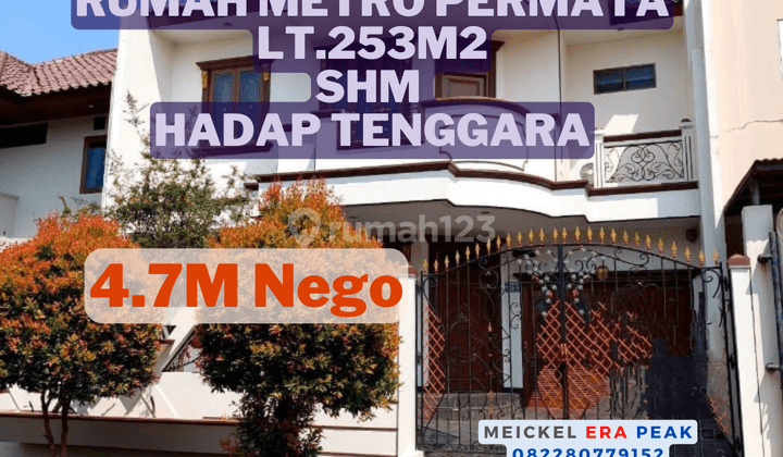 Bisa Kpr Dijual Rumah Metro Permata, Lt. 252m2, Shm, Hadap Tenggara 1