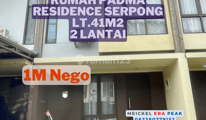 Harus Terjual Dijual Rumah Padma Residence, Lt.45m2, 2 Lantai 1