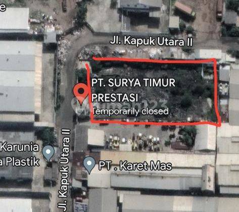 Di Jual Tanah Kapuk Utara Luas Tanah + 2400m2 ukuran + 77 X 31m , Hook 2 Arah Barat  1