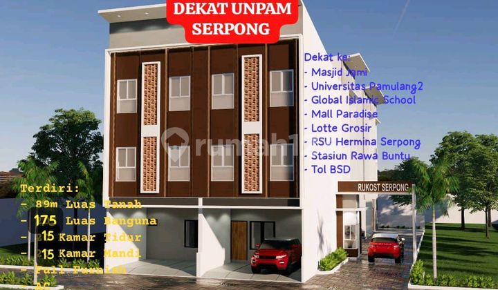 Dijual Kosan 15 Kamar di Serpong Tangsel Dekat Kampus Unpam 2 Dijual Kosan 15 Kamar di Serpong Tangsel Dekat Kampus Unpam 2