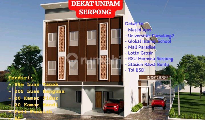 Sell Boarding House Building in Serpong Tangsel Near Unpam 2 Campus 2
