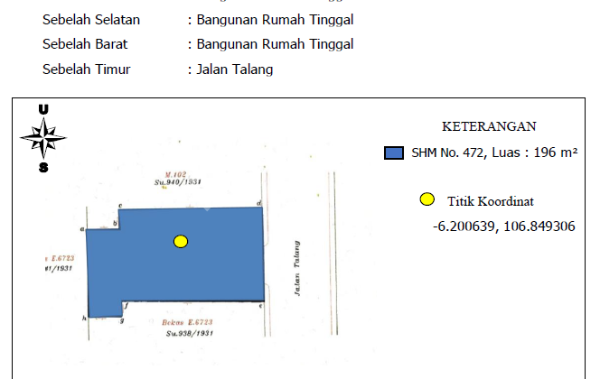 Rumah Murah di Jl Talang,Pegangsaan,Menteng 2