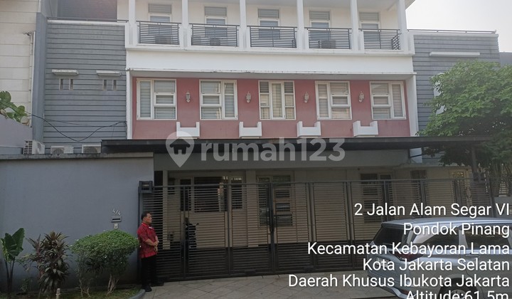 Affordable 3-Story House on Jl Alam Segar 5, Pondok Pinang, South Jakarta