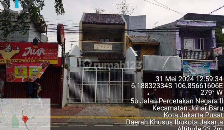 Ruko murah 2lt di Jl Percetakan negara 2,Johar baru,Jakpus 1