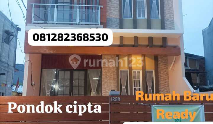 Rumah Baru Dalam Komplek di Pondok Cipta Strategis 2 Mobil 2