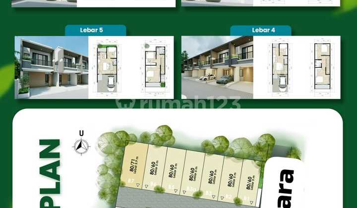 Town House Kpr Dan Cash Akses 2 Mobil Di Bintara Stock Terbatas 2