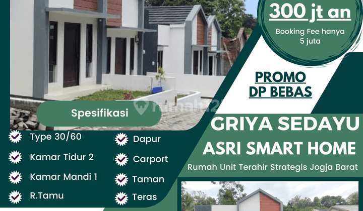 RUMAH UNIT TERAHIR SMART HOME TERMURAH TERLARIS JOGJA BARAT 1