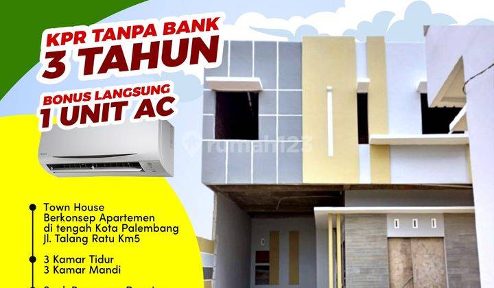 Town House Tengah Kota Palembang, Km.5 Bisa Kpr Tanpa Bank 1