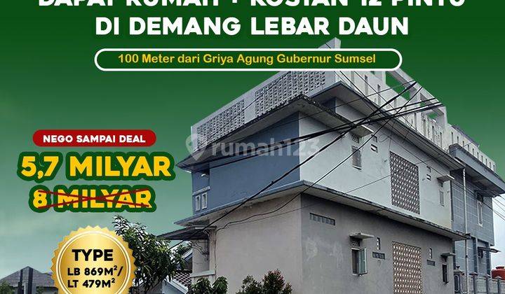 Miliki Properti di Demang Lebar Daun Rumah Nyaman Plus Bisnis Kos kosan 12 Pintu  1