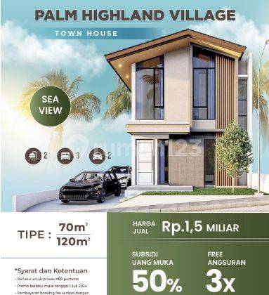 Bml Palm Highland Village View Laut Promo Diskon Dp 50  2