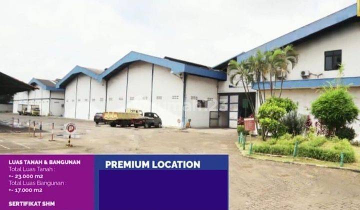 Pabrik Gudang Kawasan Industri Jatake Tangerang. Shm, Luas Tanah 23.000 M2