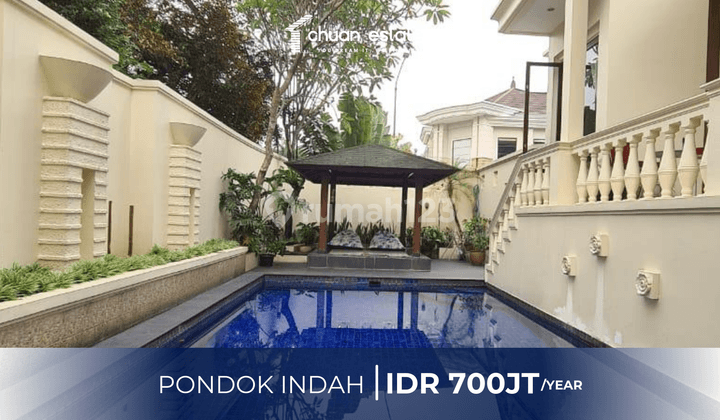 Disewakan Rumah Pondok Indah Besar Ada Gazebo Swim Pool Kamar 4 Jalanan Besar 1