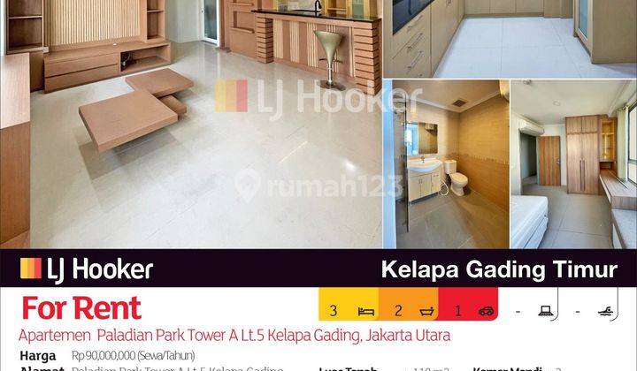 Apartemen Paladian Park Tower A Lt.15 Kelapa Gading, Jakarta Utara  2