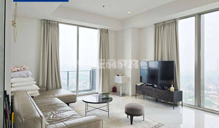 ruang keluarga apartemen saumata suites 2br lantai