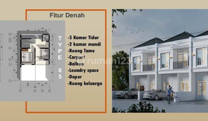 Rumah 2 Lantai SHM di Kebun teh wonosari
Lawang
Malang hadap Barat