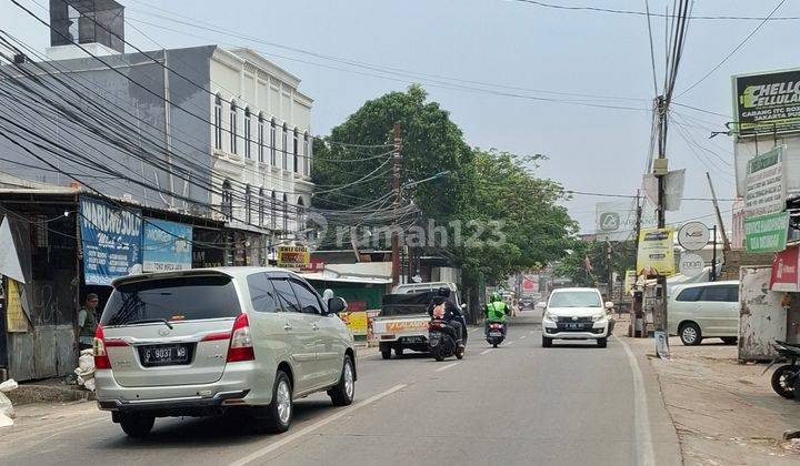 Dijual Tanah Bonus Bangunan+kios Pinggir Jalan Utama Akses Kembangan Jkt Ke Ciledug Tgr 2