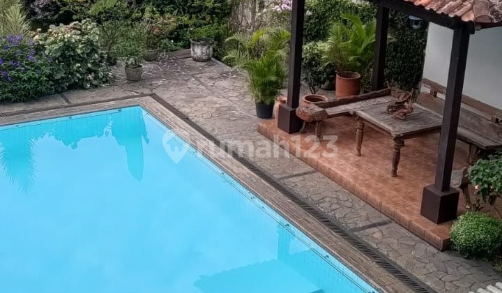 House with Swimming Pool in Cipaku Indah Semi Furnished