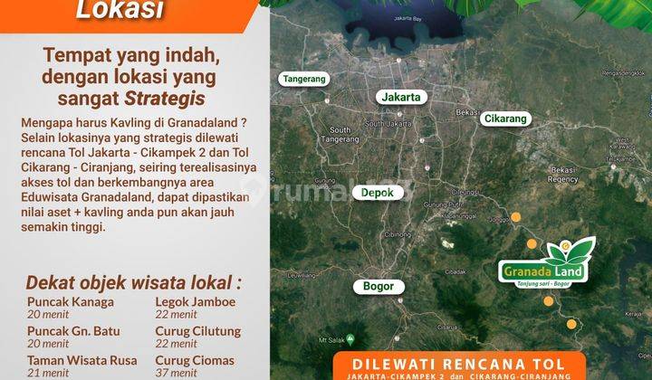Investasi Tanah Kavling Dalam Area Wisata Bisa Bangun Permanen 6