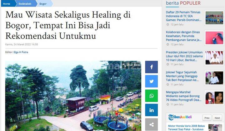 Investasi Tanah Kavling Dalam Area Wisata Bisa Bangun Permanen 12